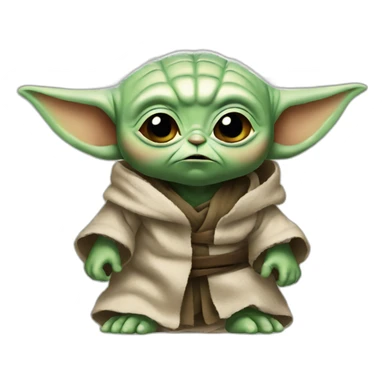 baby yoda angry sticker