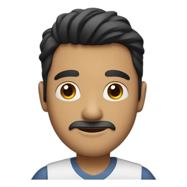 Men with computers and center parted black hair sticker