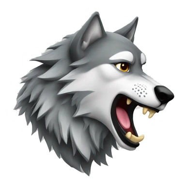 Howling wolf  sticker