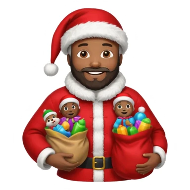 Black Santa  sticker