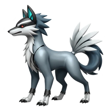 Futuristic Mightyena-Silvally-Fakémon-hybrid-creature (full body)  sticker