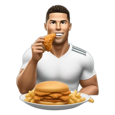 Ronaldo eating KFC sticker