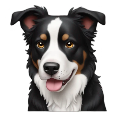 black-and-white-border-collie-american-bulldog sticker