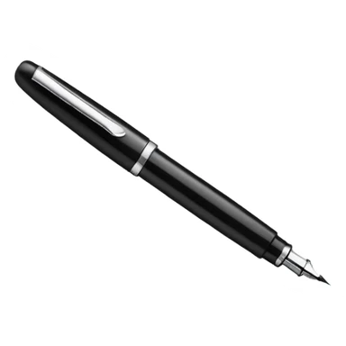 fountain pen drawing a smooth curved line, representing logo design sticker