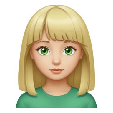 Ragazza bionda con la frangetta con gli occhi verde chiaro sticker