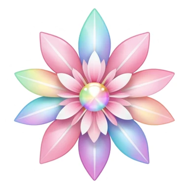 Cute Pastel pink and white Cherry Blossom Sakura Starburst Iridescent Rainbow sticker