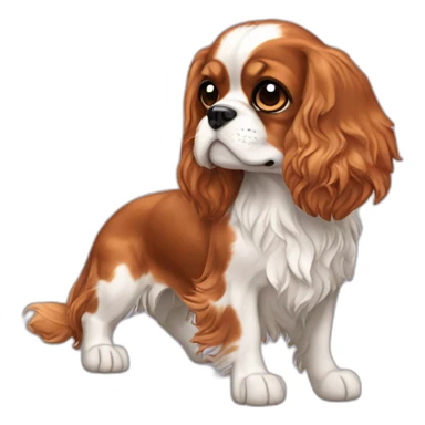 dog Cavalier King Charles Spaniel full body sticker