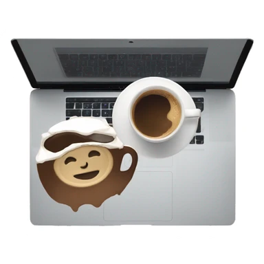 Aesthetic macbook with coffee sticker