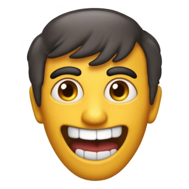 Crea un umano con corna di diavolo e sorriso inquietante  sticker