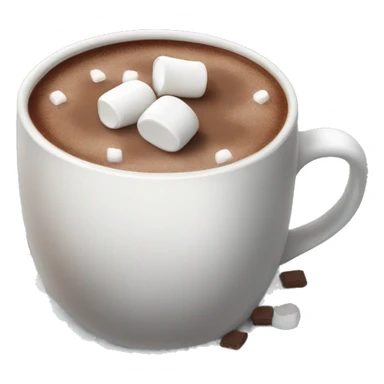 hot chocolate with marshmallows no face sticker