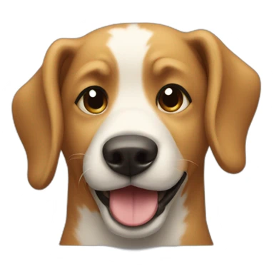 dog holding a yes sign sticker