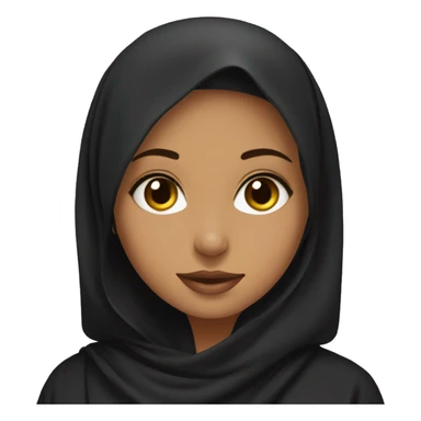 pretty arab girl wearing abaya not hijab sticker