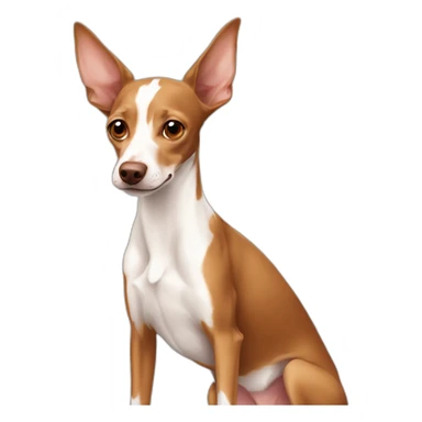 brown Podenco with white chihuahua sticker