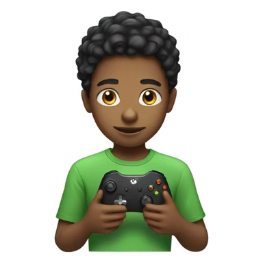 Boy playing Xbox sticker