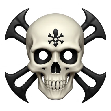Wiz 101 casting sigil black and white death skull   inspired school sticker
