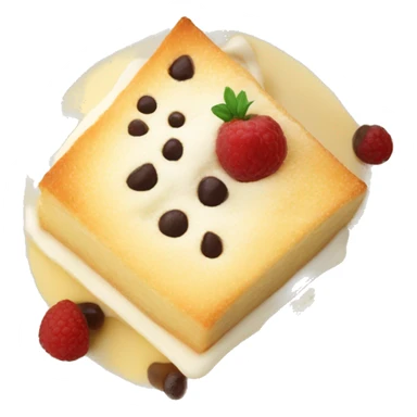 milk and semolina dessert called galaktoboureko in a plate sticker