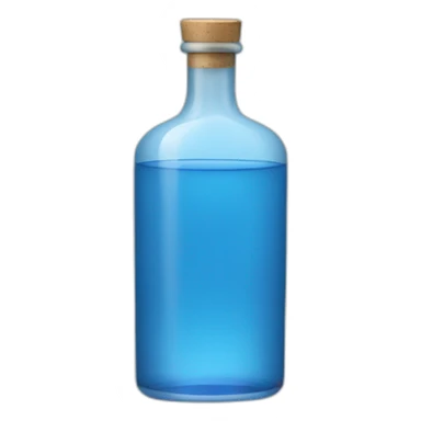 Blue vodka bottle sticker