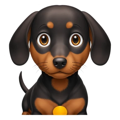 Black and tan dachshund sticker
