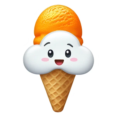 orange ice cream bar sticker