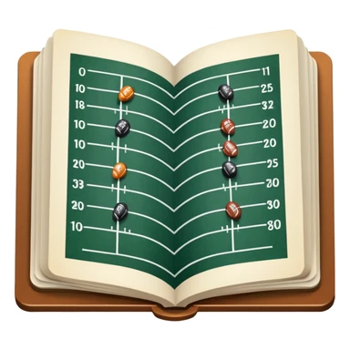 amercian football playbook  sticker
