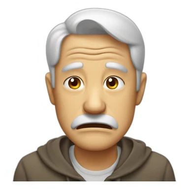 Old man crying sticker