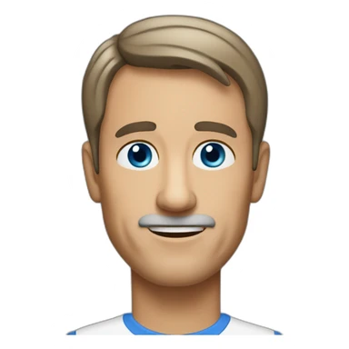 A 50-yo with Bob brown haircut and blue eyes sticker