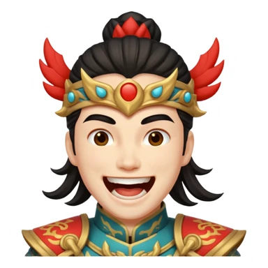 Lu bu laughing mainiatically  sticker