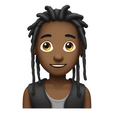 Boy with dreads  sticker