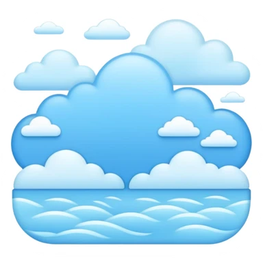 Cute Kawaii Blue Pale Aesthetic Scenery Deco sticker