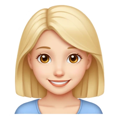 Girl smiling shyly sticker