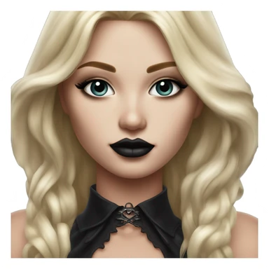 hyper realistic goth blonde victoria secret model sticker