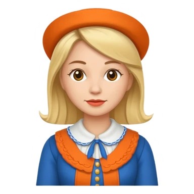 woman with dutch clothing sticker