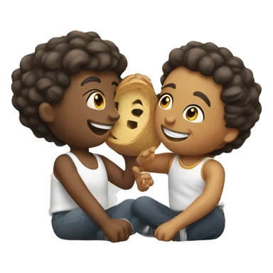 happy friends sharing a moment sticker