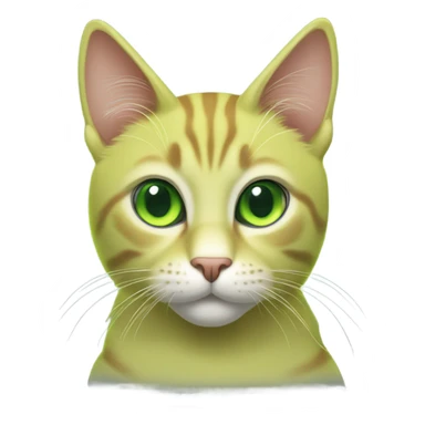 chartreuse cat sticker