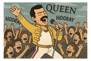 The people hooray queen wembley crowd Freddie Mercury sticker