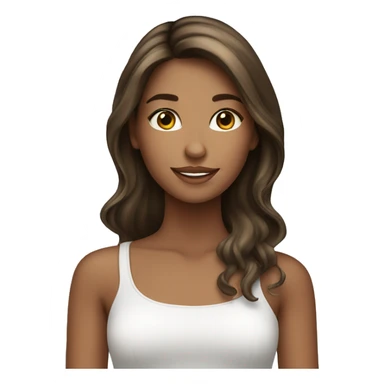 pretty brunette girl with highlights  sticker