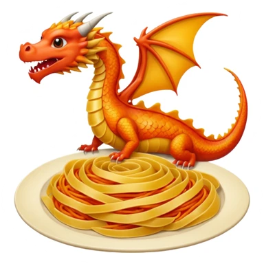 Dragon con cuerpo de pasta canelloni sticker