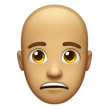 Crying dread emoji with straight face sticker