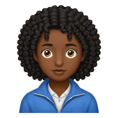 Zumbí com o cabelo médio e cacheado sticker