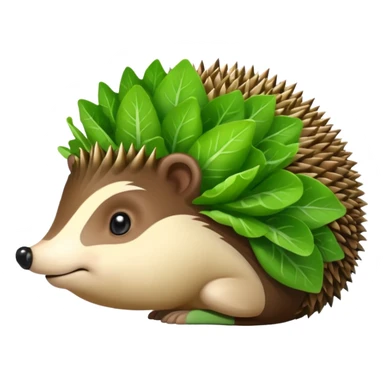 hedgehog eating lettuce sticker
