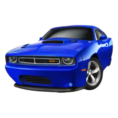 Souped up royal blue charger flames from exhaust  sticker