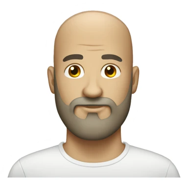 Bald light doing guy with a medium sized beard  sticker