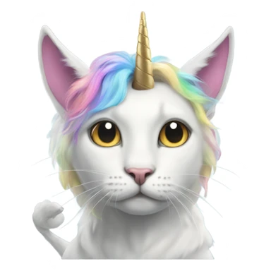 cat unicorn on steroids be like meme sticker