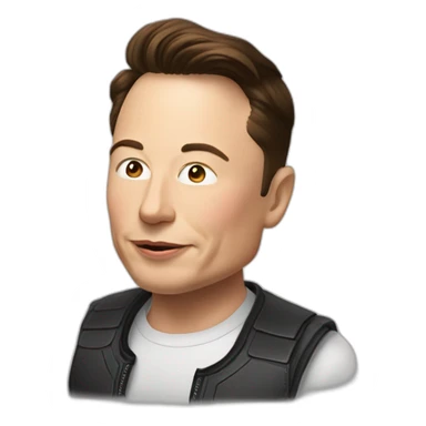 Elon musk y un cohete sticker