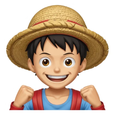 happy luffy gear 5  sticker