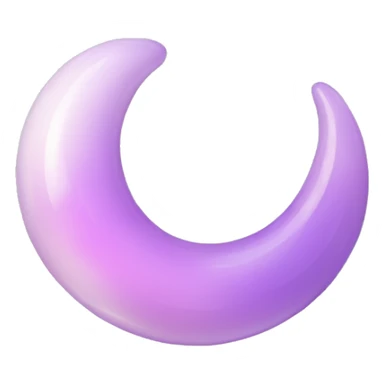 Glossy Pastel lilac-gradient glass crescent sticker