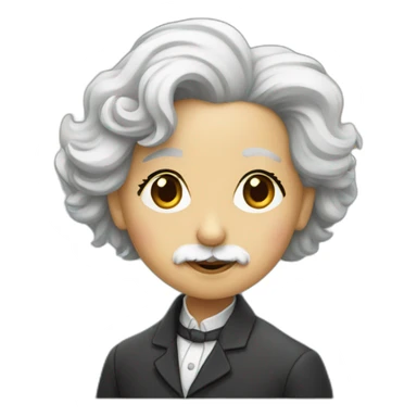 albert einstein as a woman sticker