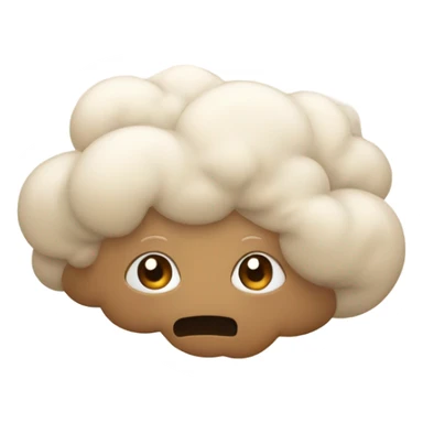 brown beige cloud of thoughts sticker
