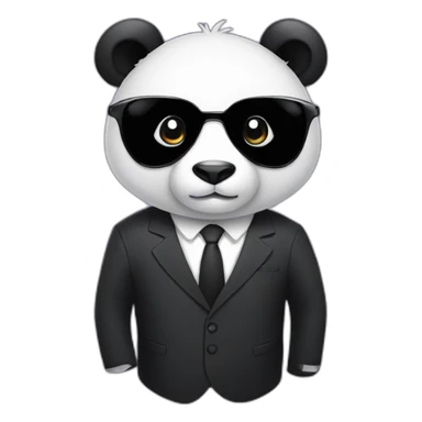 Panda wearing suit sticker