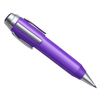 purple pen on paper emoji sticker
